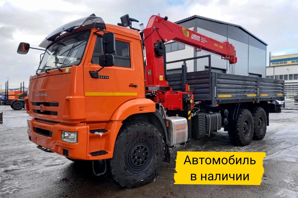 Автомобиль КамАЗ 43118 бортовой с КМУ УММаш 816Т