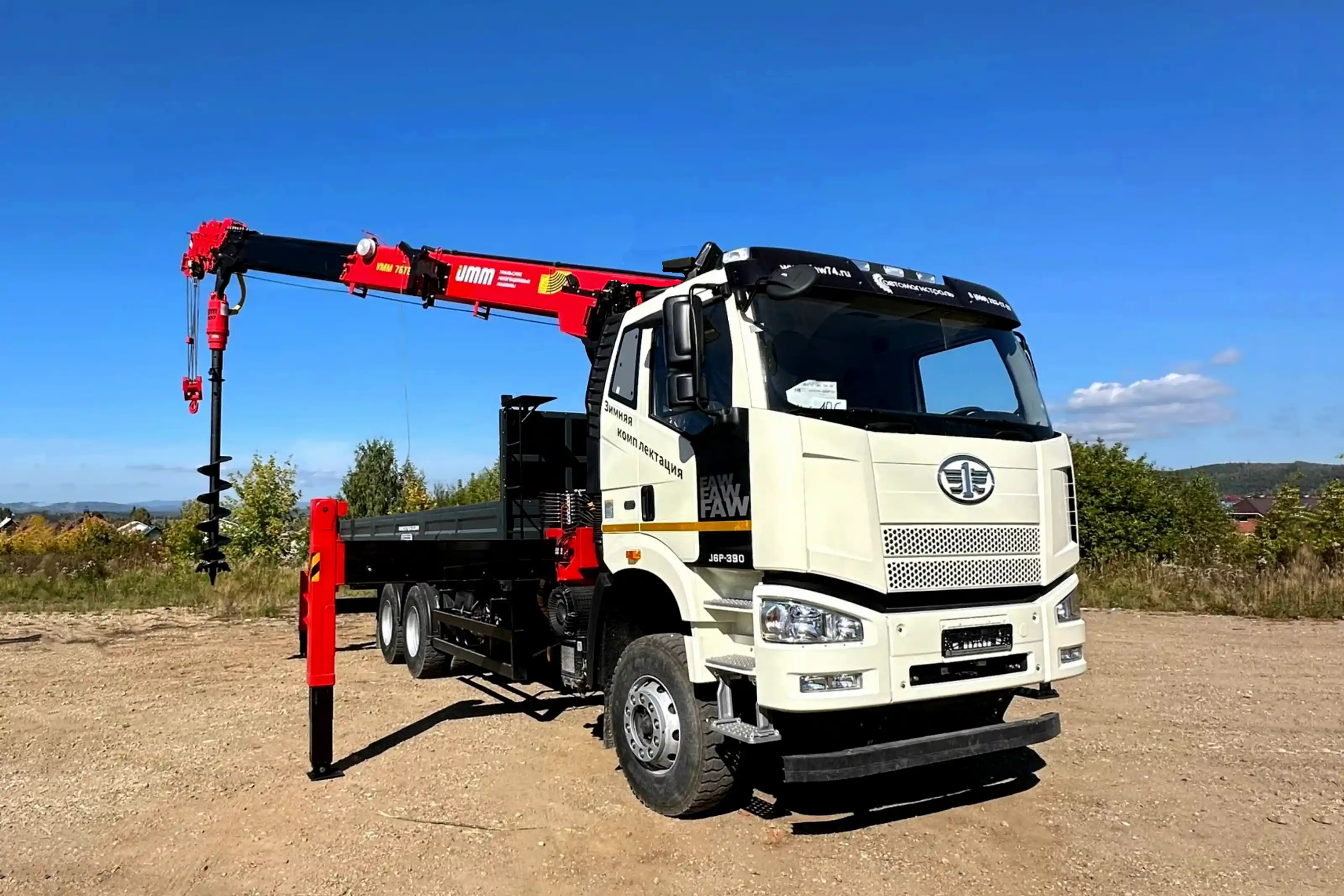FAW 3250 бортовой с КМУ УММаш 76ТБ